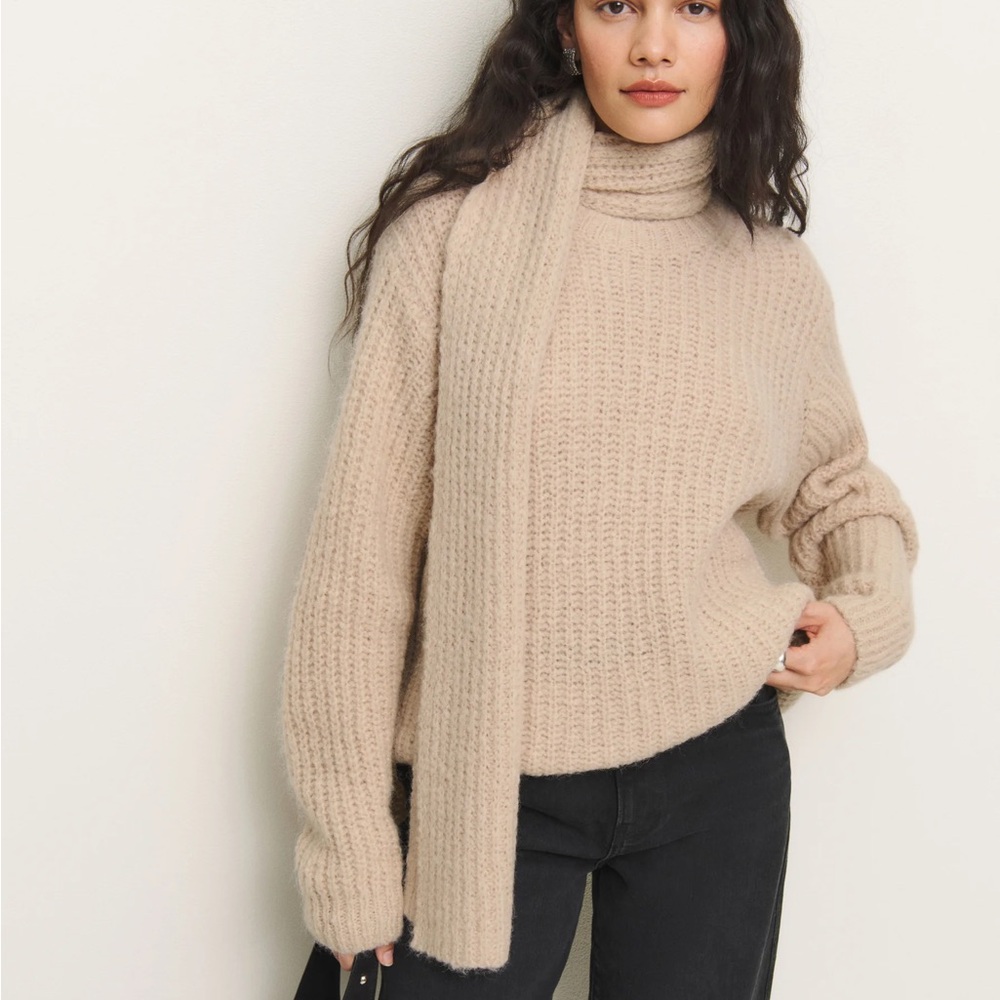 Reformation Spence Scarf Alpaca Sweater